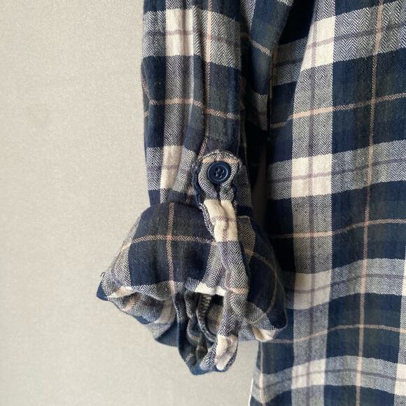 Urban Outfitters BDG sz XS blue green cotton button shirt - Picture 7 of 10